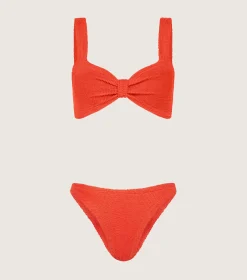 Hunza G Bikini Sets|Bralette-Ashley Bikini - Metallic Tangerine