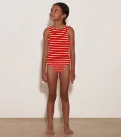 Hunza G Baby 2-6 Yrs-Baby Classic Swim - Red/White Stripe