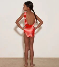 Hunza G Baby 2-6 Yrs-Baby Classic Swim - Red/White Stripe