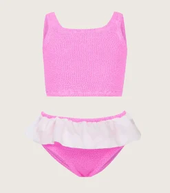 Hunza G Baby 2-6 Yrs-Baby Olive Bikini - Bubblegum