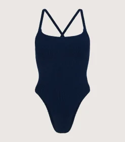 Hunza G Scoop Neck-Bette Swim - Navy