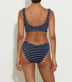 Hunza G Bikini Sets|Bralette-Bonnie Bikini - Navy/White Stripe