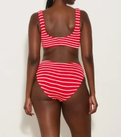 Hunza G Bikini Sets|Bralette-Bonnie Bikini - Red/White Stripe