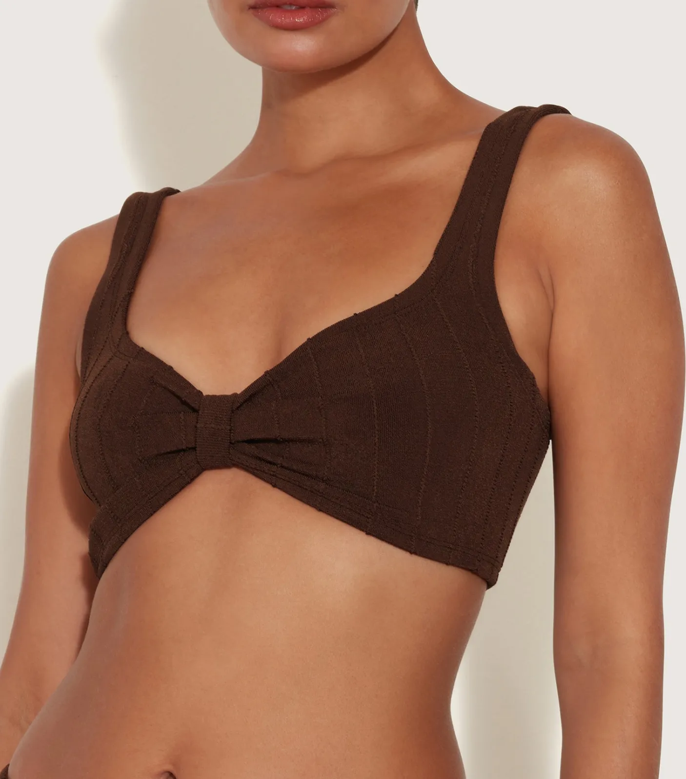 Hunza G Bikini Sets|Bralette-Bonnie Nile Bikini - Metallic Chocolate