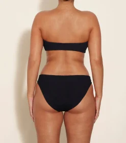 Hunza G Bikini Sets|Bandeau-Coverage Jean Bikini - Black