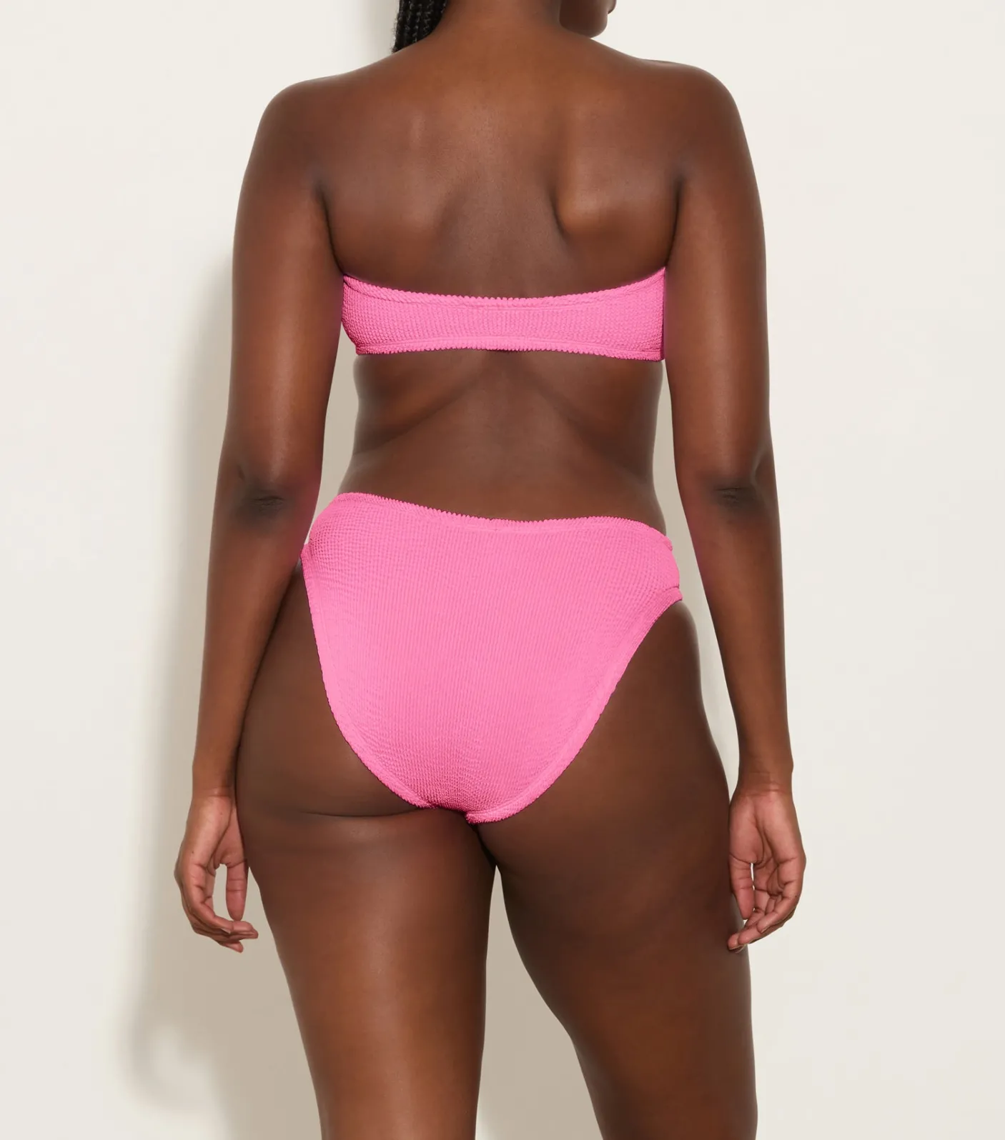 Hunza G Bikini Sets|Bandeau-Coverage Jean Bikini - Bubblegum