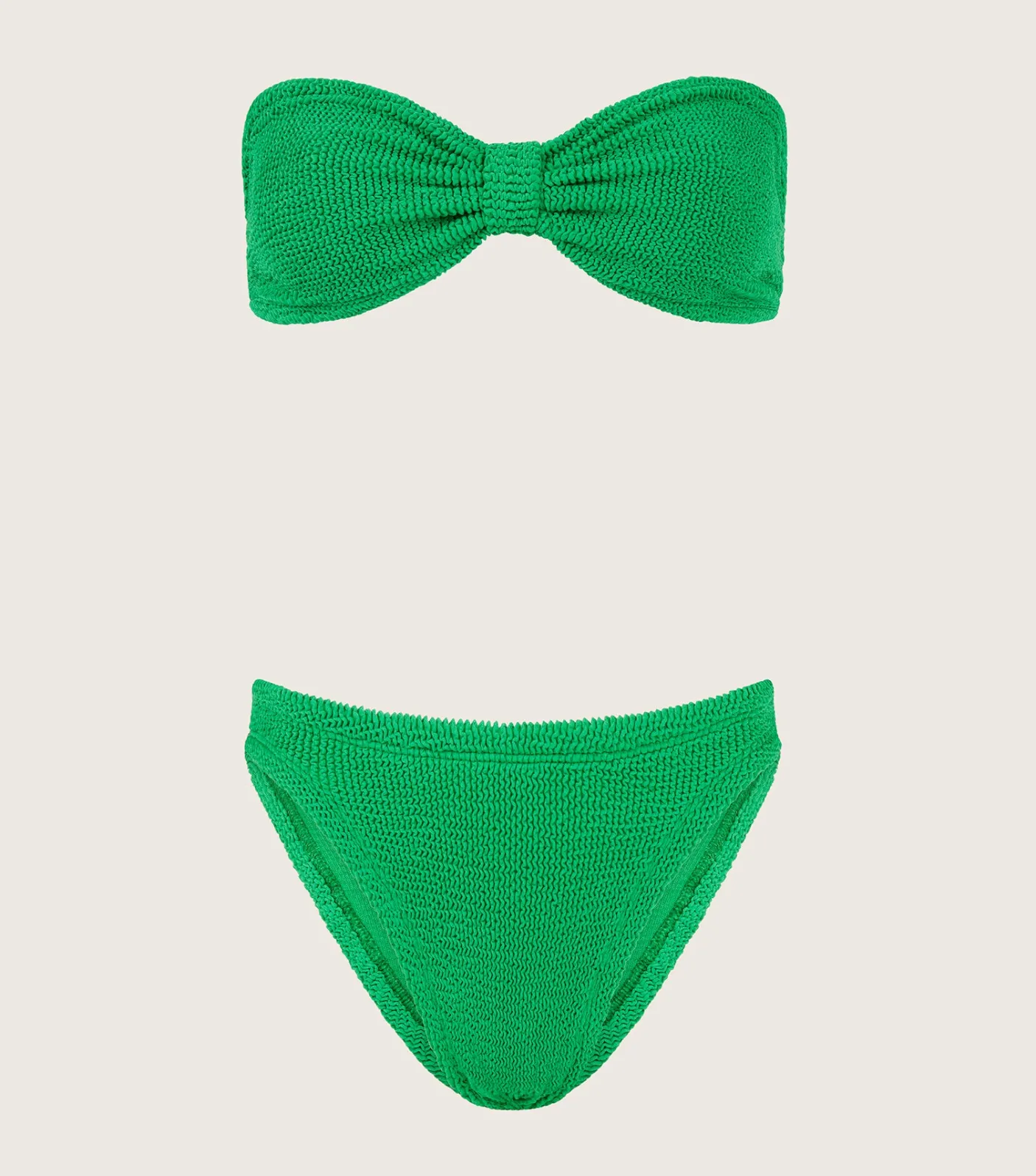 Hunza G Bikini Sets|Bandeau-Coverage Jean Bikini - Emerald