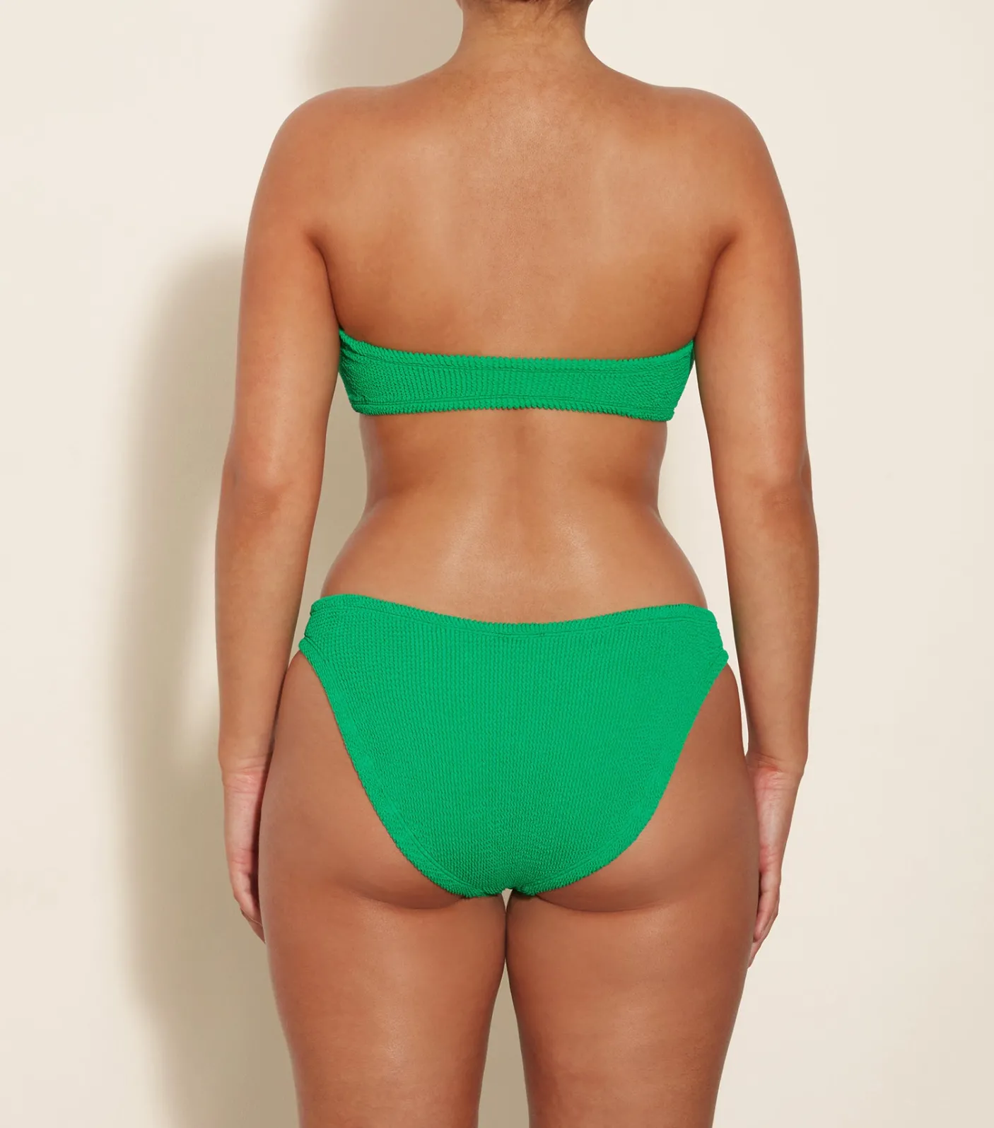 Hunza G Bikini Sets|Bandeau-Coverage Jean Bikini - Emerald
