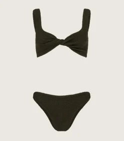 Hunza G Bikini Sets|Bralette-Coverage Juno Bikini - Black
