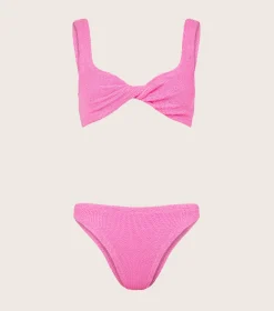 Hunza G Bikini Sets|Bralette-Coverage Juno Bikini - Bubblegum