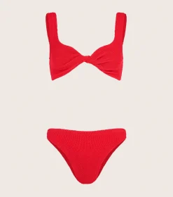 Hunza G Bikini Sets|Bralette-Coverage Juno Bikini - Red