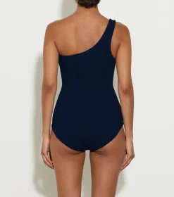 Hunza G One Shoulder-Coverage Nancy Swim - Navy