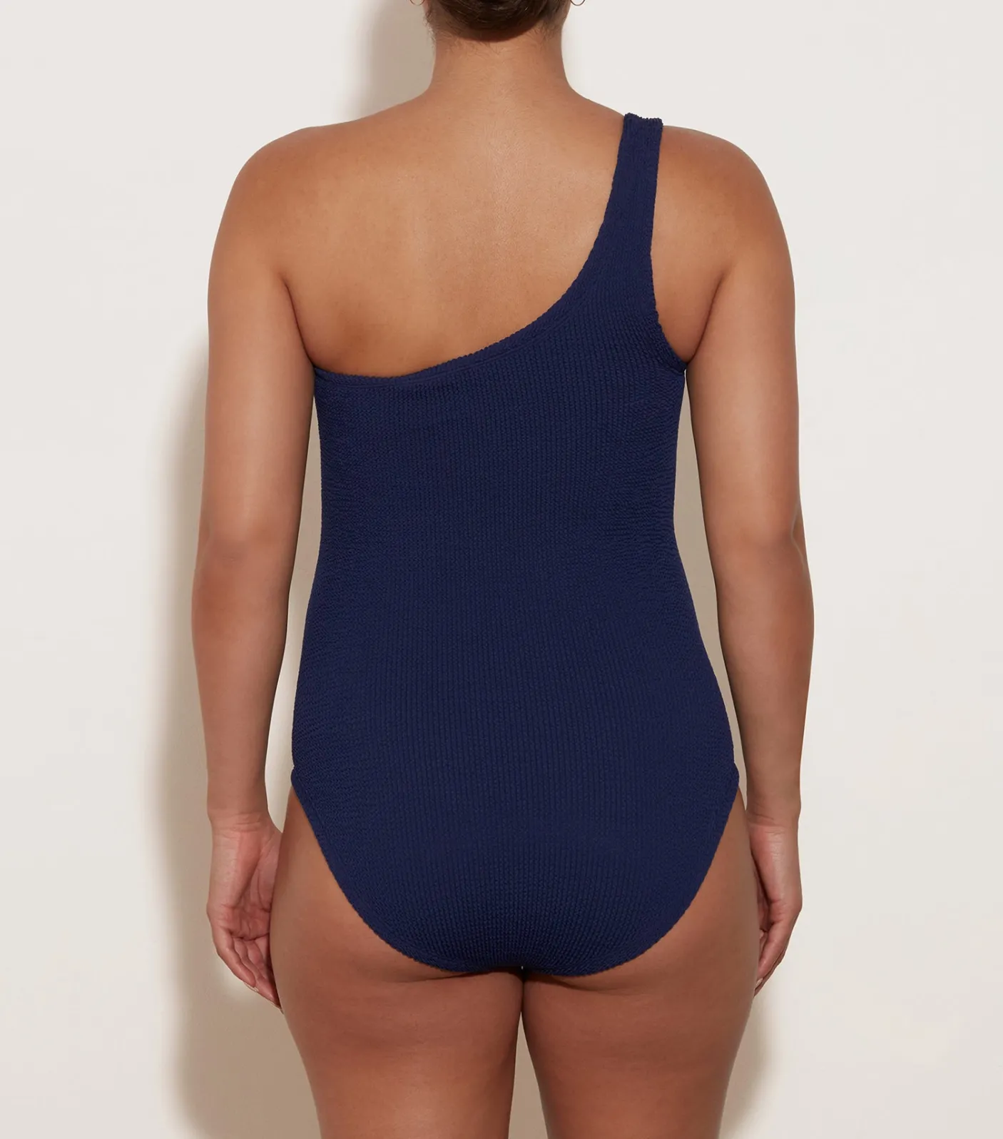Hunza G One Shoulder-Coverage Nancy Swim - Navy