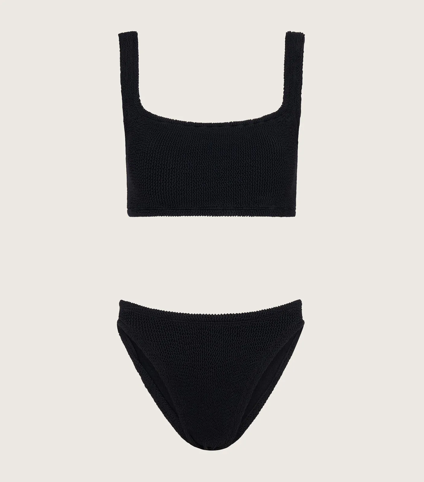 Hunza G Bikini Sets|Bralette-Coverage Xandra Bikini - Black