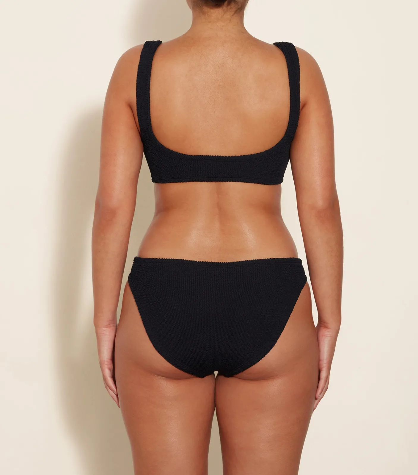 Hunza G Bikini Sets|Bralette-Coverage Xandra Bikini - Black