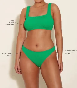 Hunza G Bikini Sets|Bralette-Coverage Xandra Bikini - Emerald