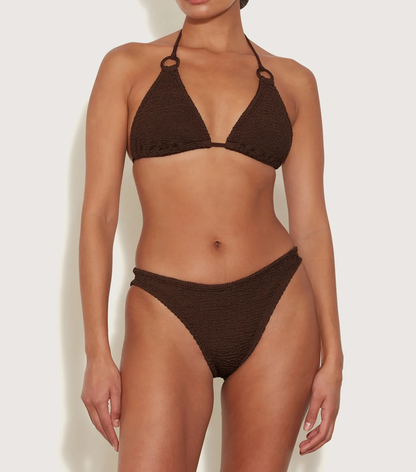 Hunza G Triangle|Bikini Sets-Eva Bikini - Metallic Chocolate