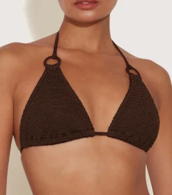 Hunza G Triangle|Bikini Sets-Eva Bikini - Metallic Chocolate