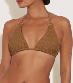 Hunza G Triangle|Bikini Sets-Eva Bikini - Metallic Cocoa