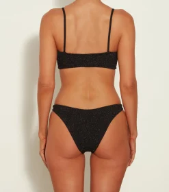Hunza G Bikini Sets|Bralette-Gigi Lurex Bikini - Black/Gold