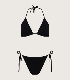 Hunza G Triangle|Bikini Sets-Gina Bikini - Black