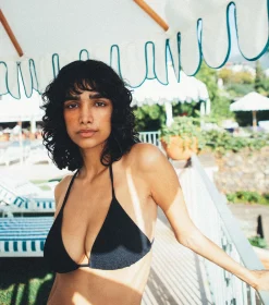 Hunza G Triangle|Bikini Sets-Gina Bikini - Black