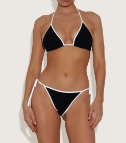 Hunza G Triangle|Bikini Sets-Gina Bikini - Black/White