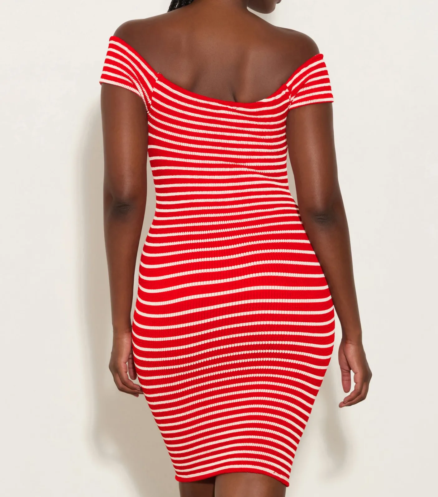 Hunza G Dresses-Grace Dress - Red/White Stripe