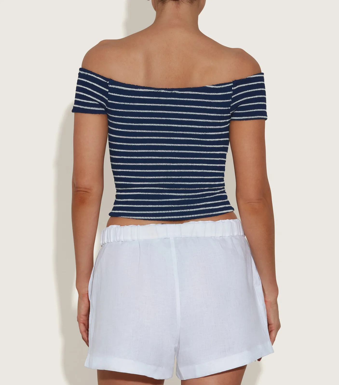Hunza G Shirts And Tops-Grace Top - Navy/White Stripe
