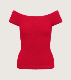 Hunza G Shirts And Tops-Grace Top - Red