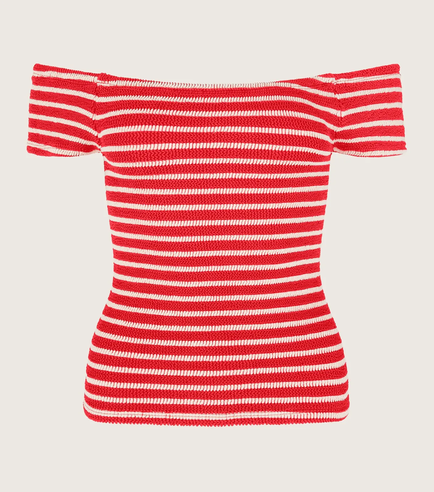 Hunza G Shirts And Tops-Grace Top - Red/White Stripe