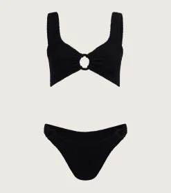 Hunza G Bikini Sets|Bralette-Hallie Bikini - Black