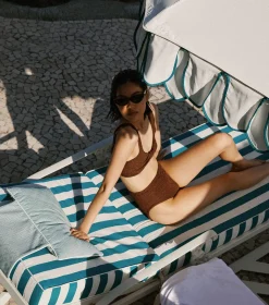 Hunza G Bikini Sets|Bralette-Jamie Bikini - Metallic Chocolate