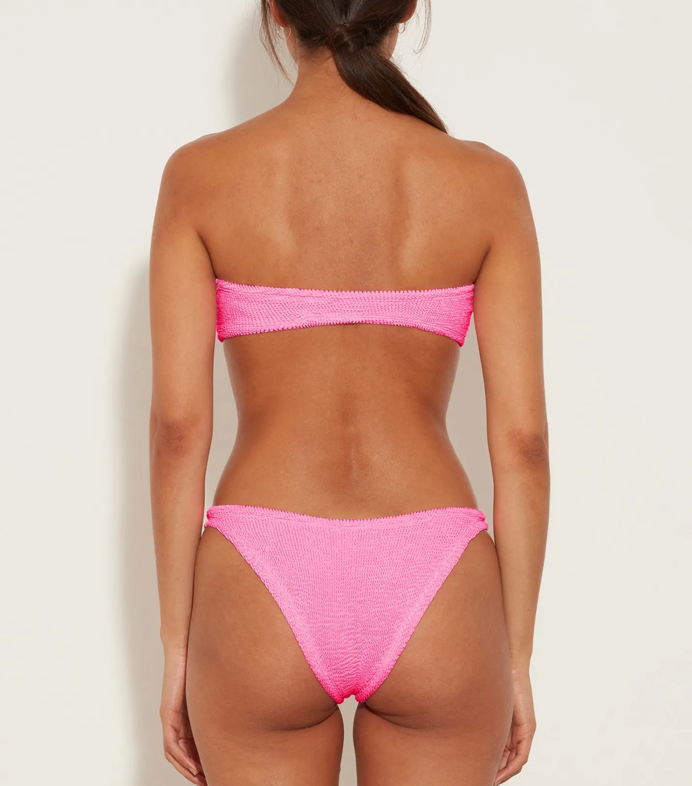 Hunza G Bikini Sets|Bandeau-Jean Bikini - Bubblegum