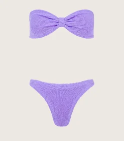 Hunza G Bikini Sets|Bandeau-Jean Bikini - Lilac