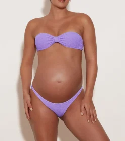 Hunza G Bikini Sets|Bandeau-Jean Bikini - Lilac