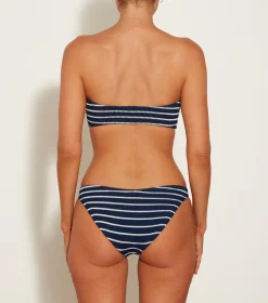 Hunza G Bikini Sets-Jean Bikini - Navy/White Stripe