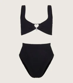 Hunza G Bikini Sets|Bralette-Jessica Bikini - Black