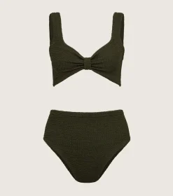 Hunza G Bikini Sets|Bralette-Judy Bikini - Metallic Khaki