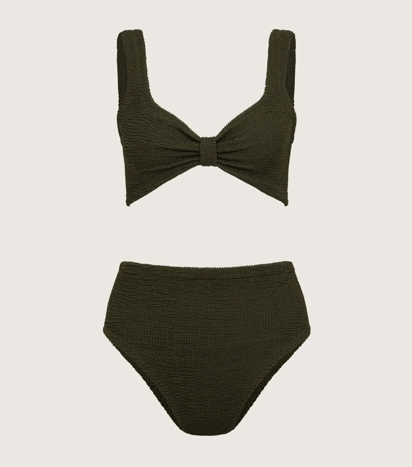 Hunza G Bikini Sets|Bralette-Judy Bikini - Metallic Khaki