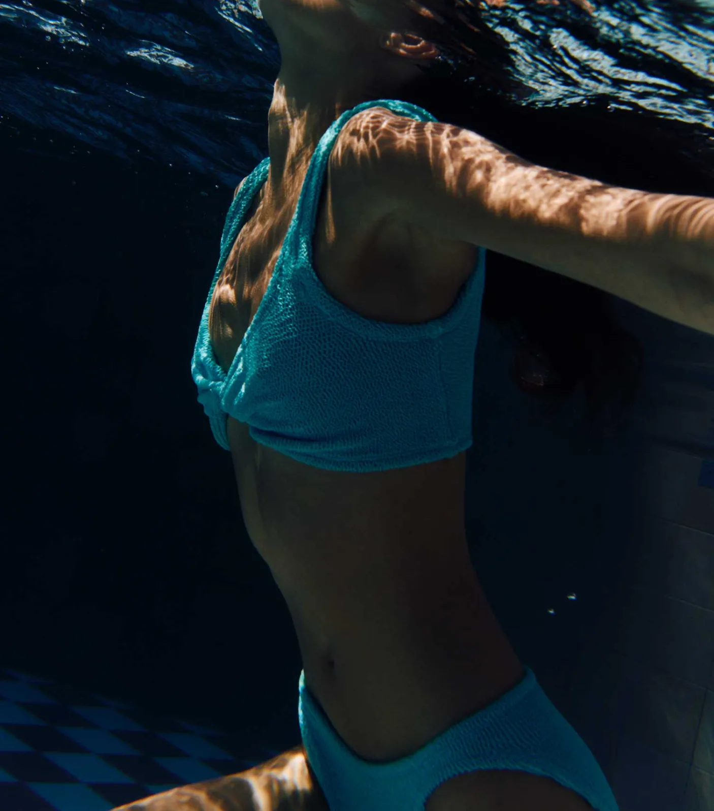 Hunza G Bikini Sets|Bralette-Juno Bikini - Aqua