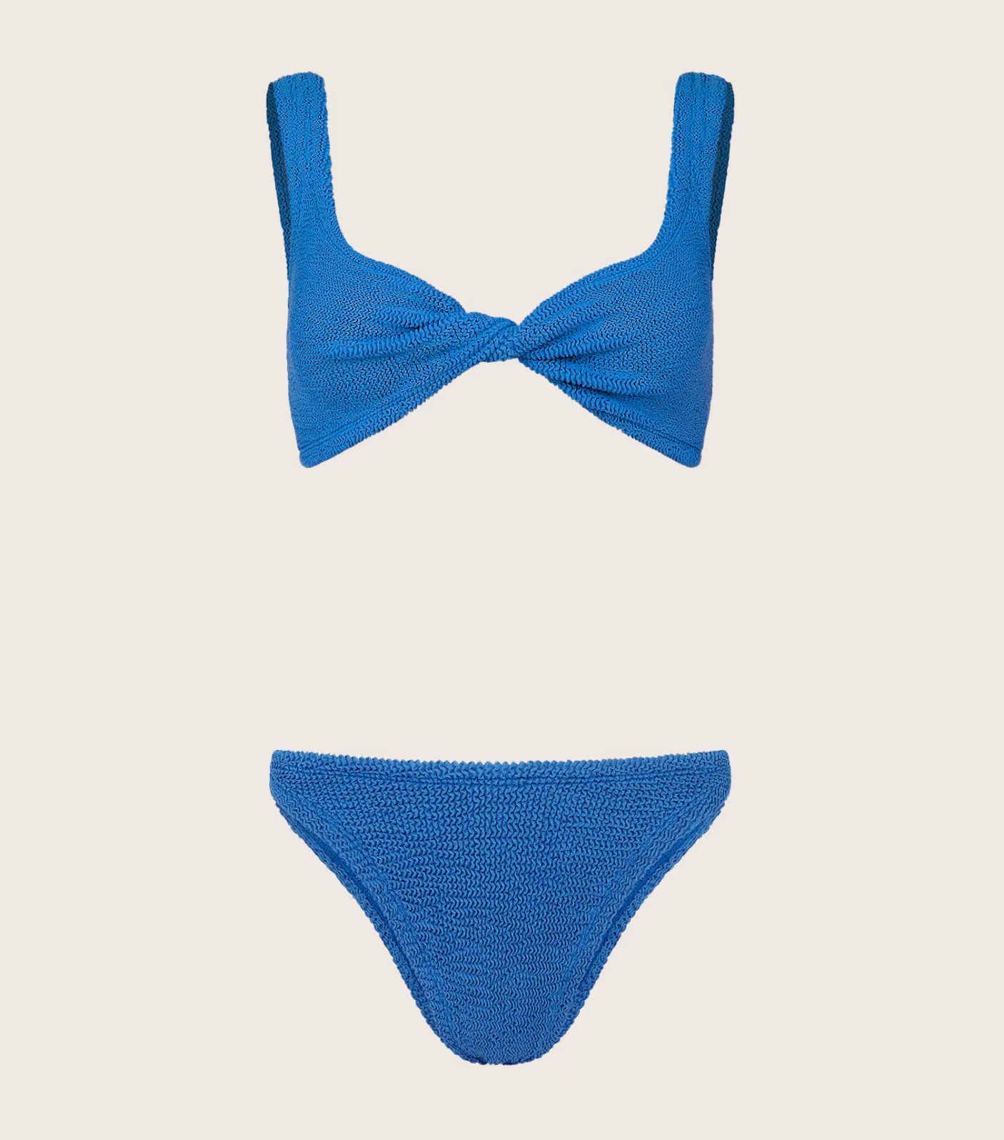 Hunza G Bikini Sets|Bralette-Juno Bikini - Metallic Denim