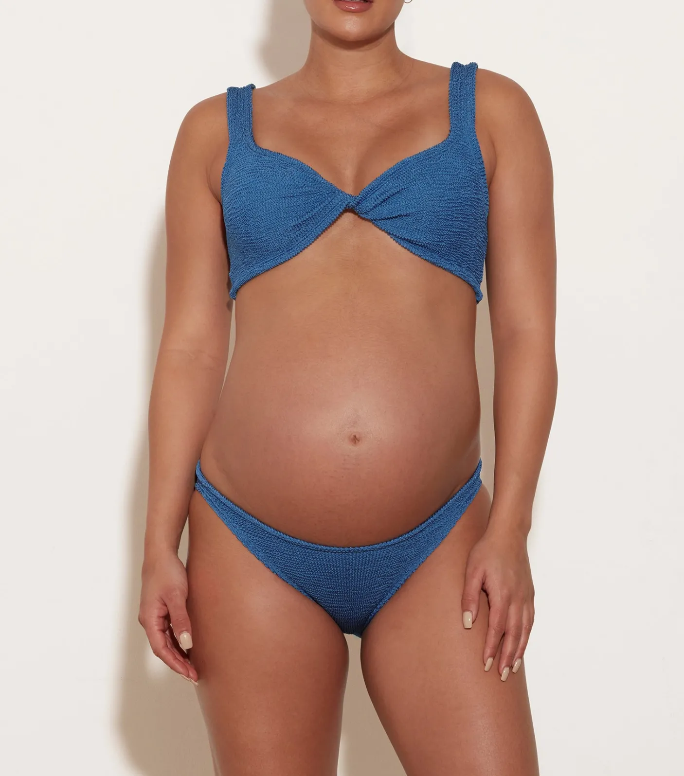 Hunza G Bikini Sets|Bralette-Juno Bikini - Metallic Denim