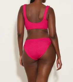 Hunza G Bikini Sets|Bralette-Juno Bikini - Metallic Raspberry
