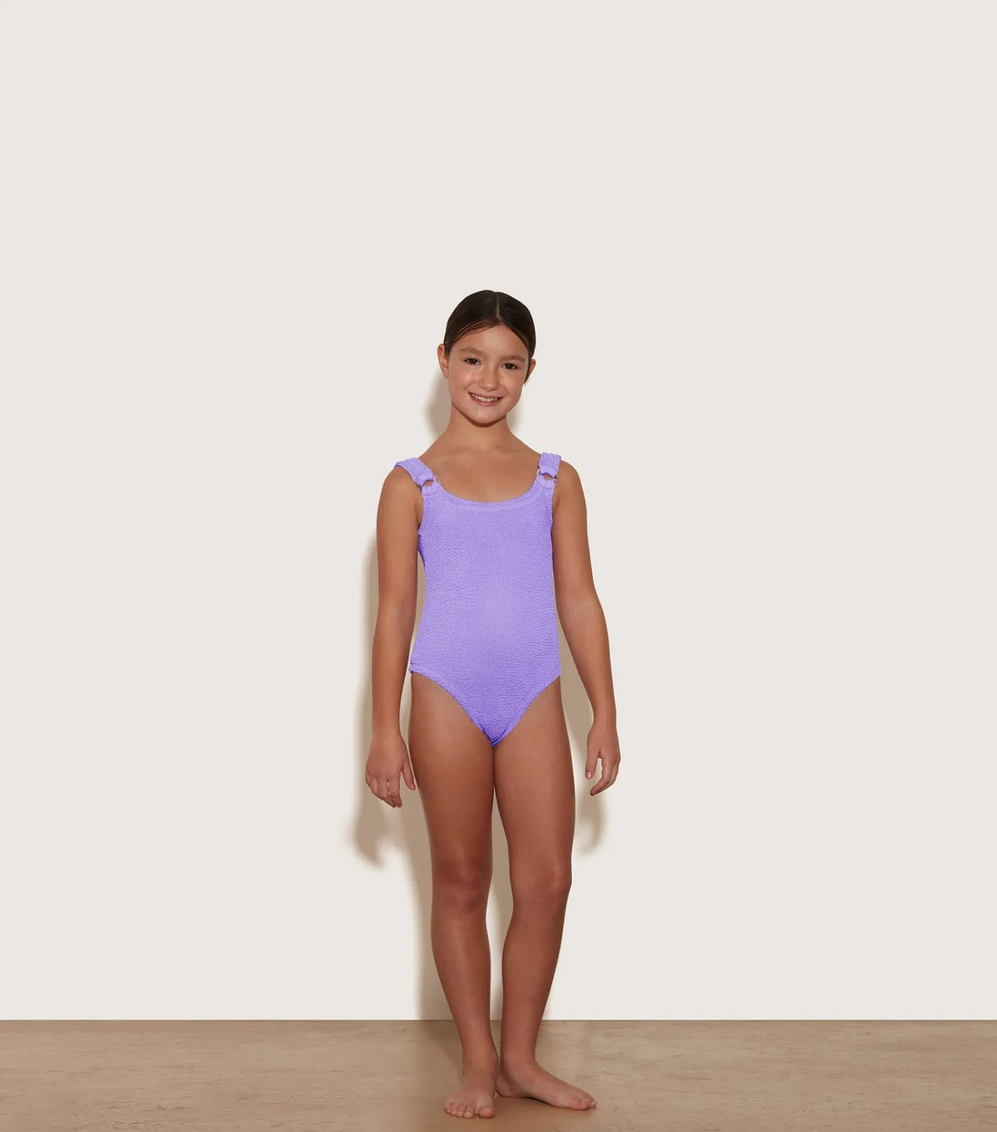 Hunza G Kids - 7-12 Yrs-Kids Domino Swim - Lilac
