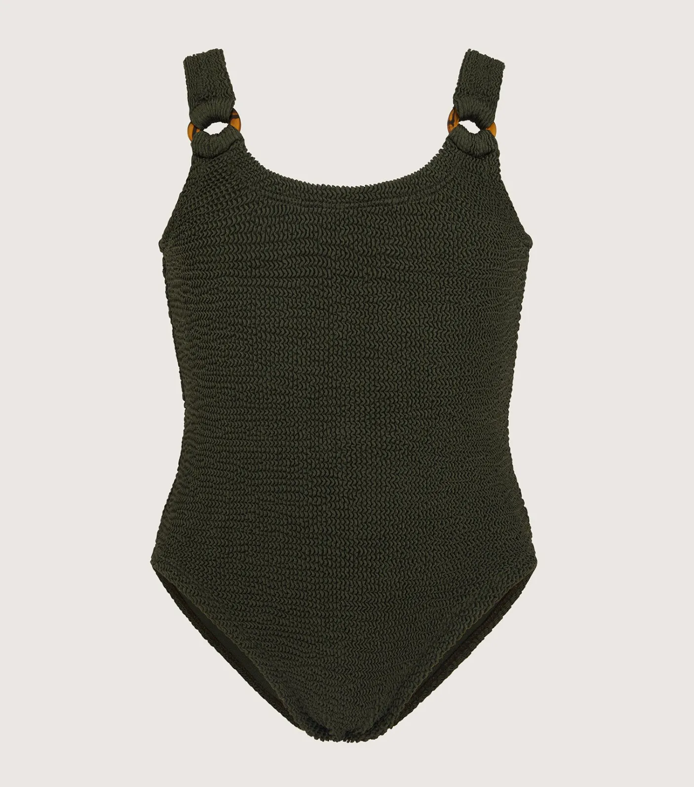 Hunza G Kids - 7-12 Yrs-Kids Domino Swim - Metallic Khaki