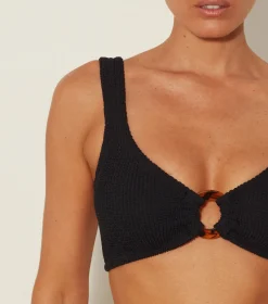 Hunza G Bralette|High-Waisted-Nadine Bikini - Black