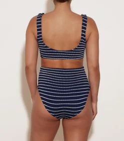 Hunza G Bikini Sets|Bralette-Nadine Bikini - Navy/White Stripe