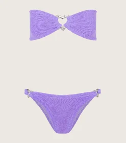 Hunza G Bikini Sets|Bandeau-Nicole Bikini - Lilac
