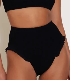 Hunza G Bikini Sets|Bandeau-Osiris Frill Bikini - Black
